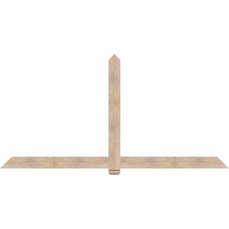 Ekena Millwork Eugene Smooth Timber Gable Bracket, Douglas Fir, 108"W x 54"H x 1 1/2"D x 5 1/2"F, 12/12 Pitch GBW108X54X0206EUG00SDF